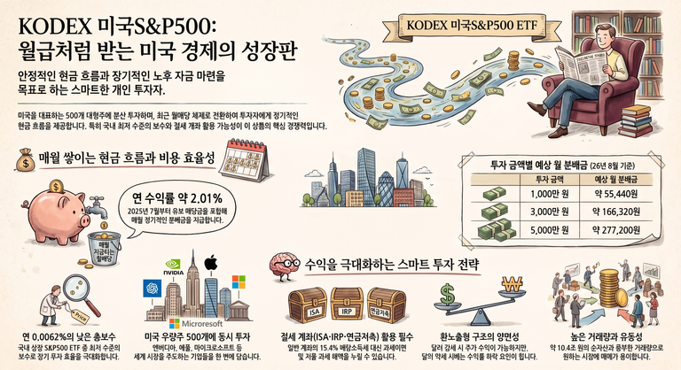 KODEX 미국S&P500 ETF(379800) : 낮은 보수와 월배당으로 미국 대형주에 투자