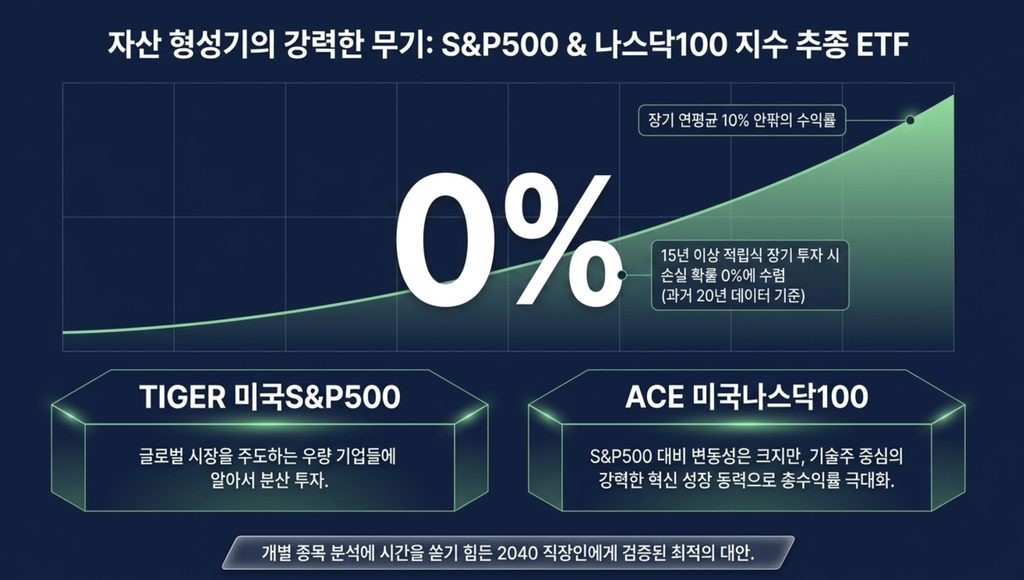 연금저축 ETF 추천에서 S&P500과 나스닥100을 비교한 자료